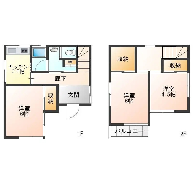 千葉市花見川区長作台一丁目　賃貸物件の間取り