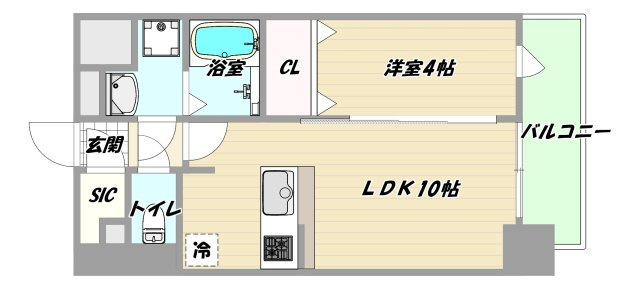 大阪市淀川区東三国１丁目の賃貸マンションの間取り