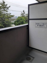 外からの目が気にならないバルコニーで洗濯物が干せます