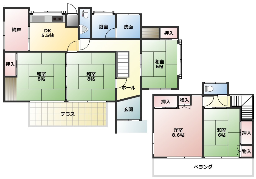 藤岡市鬼石　中古300の間取り