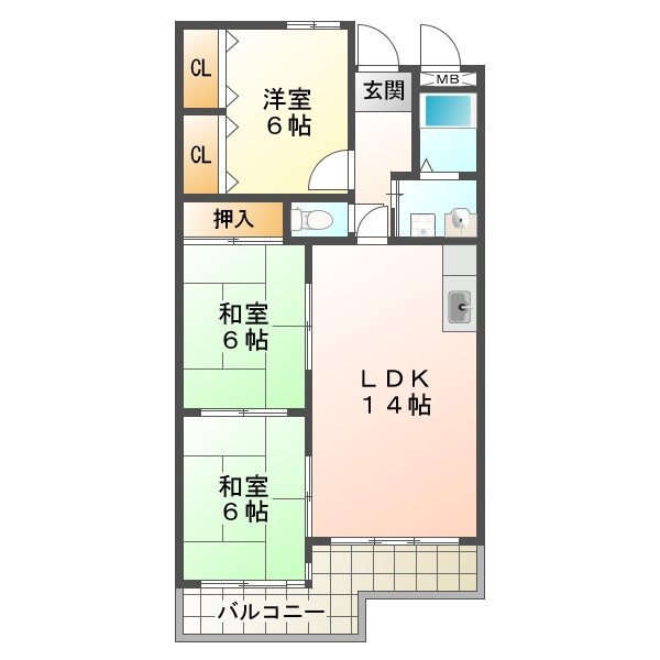 ヴィスター五色山の間取り