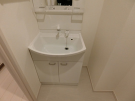 コンパクトで使いやすい洗面所