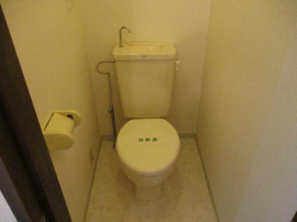 落ち着いた色調のトイレです