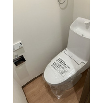 落ち着いた色調のトイレです