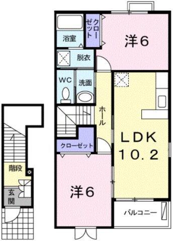 クレドールAの間取り