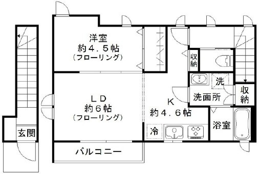 サニーホームズ　Ｂの間取り|間取りです。
