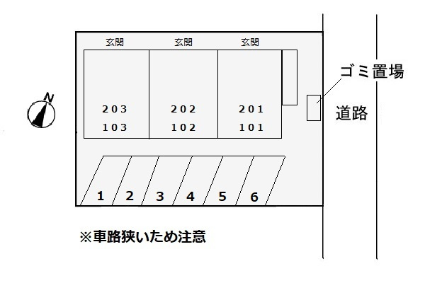シティハイツＡＭＡＧＡＩの区画図|駐車場