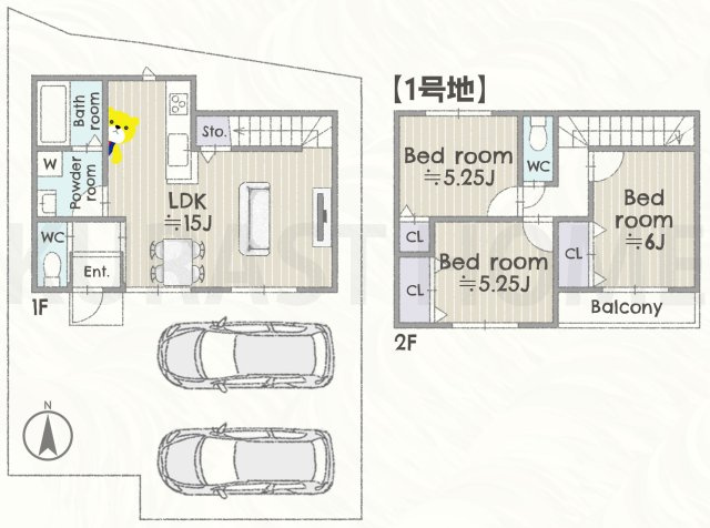 京都市西京区川島玉頭町　建築条件付き土地の参考プラン