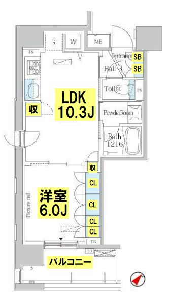 パークアクシス西船橋本郷町の間取り