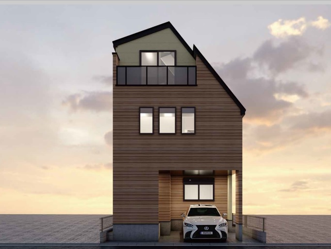 板橋区蓮根2丁目 限定1棟の完成予想図|建物127㎡超×LDK広々20帖！　ゆとりある空間設計のハイクラス邸宅　限定1棟
「蓮根」駅・「西台」駅徒歩10分好立地
(イラストは図面を基に起こしたもので実際のものとは多少異なる場合がございます)