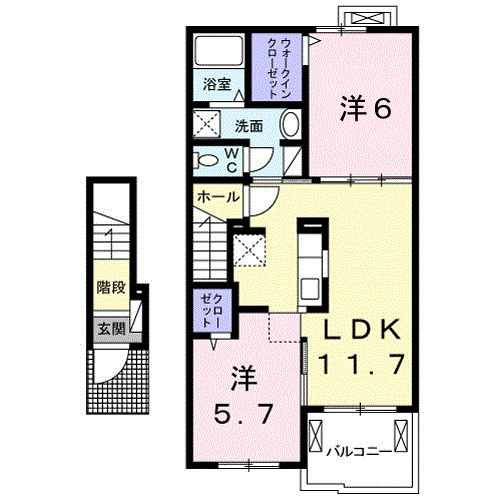 【間取り】 | カーサ　プラシードⅠ
