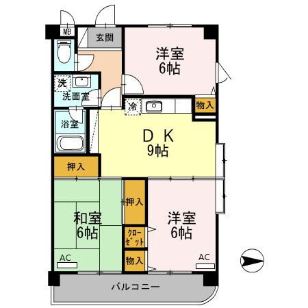 国分寺市本多２丁目の賃貸マンションの間取り