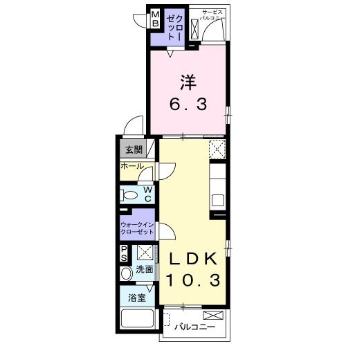 ピアッツァ　梶山の間取り