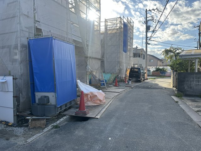 神戸市西区玉津町今津新築戸建１号棟の前面道路含む現地写真|2026年10月4日撮影