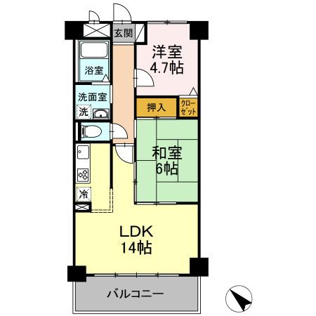 【間取り】 | モニュメントスクウェア 壱番館