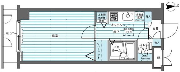 新品家具付きマンション東麻布6(KaGood東京)の間取り