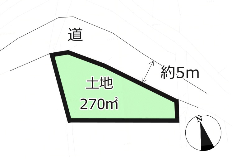 宇土市松山町の売地の土地図