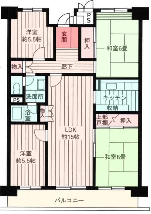 入船東エステートの間取り