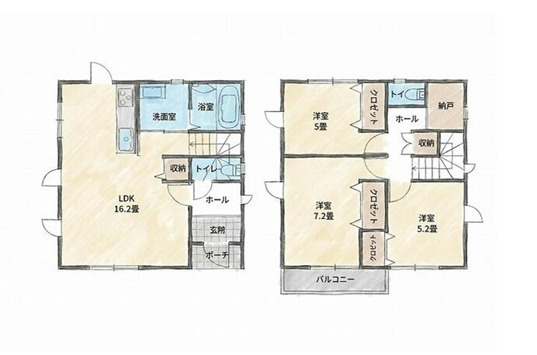 西区池田２丁目３号地の間取り
