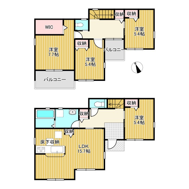 ●津市乙部 新築戸建【全3棟】の間取り