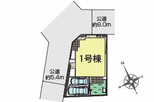 【仲介手数料０円】茅ヶ崎市富士見町　新築一戸建ての区画図|【仲介手数料０円】茅ヶ崎市富士見町　新築一戸建て