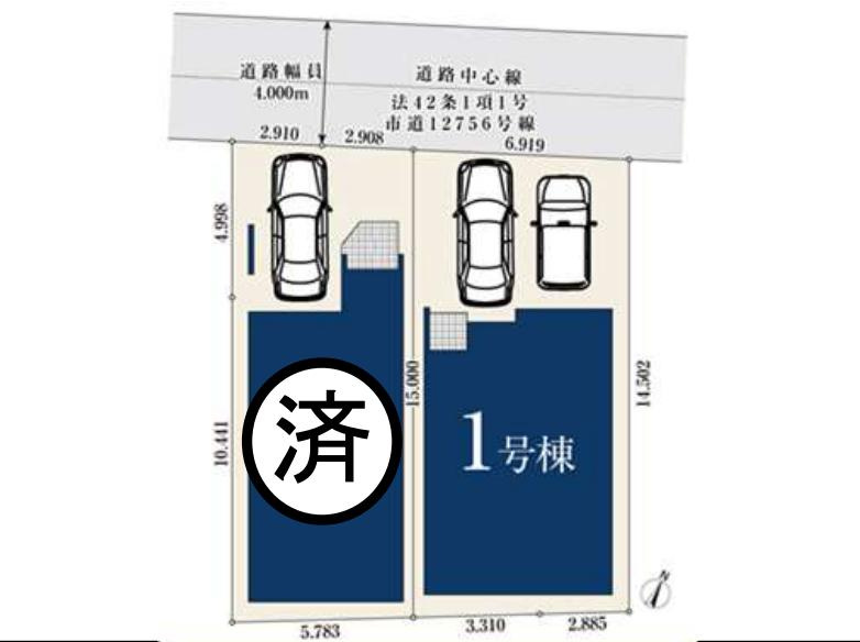 さいたま市見沼区春岡316②の区画図