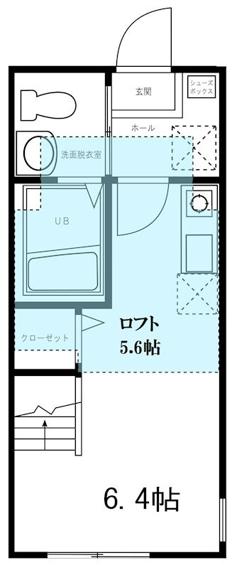 ハーミットクラブハウス白楽Ⅱ の間取り|間取りです。