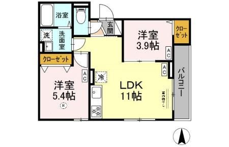 グラナーデ東尾久Ⅱの間取り