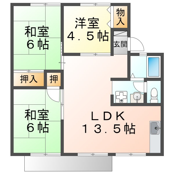 エステート桃山の間取り