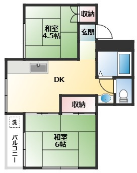 パルハウス東新井の間取り