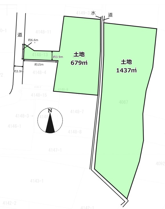 宇土市松山町の売地の土地図