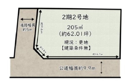 姫路市香寺町溝口の売地の土地図