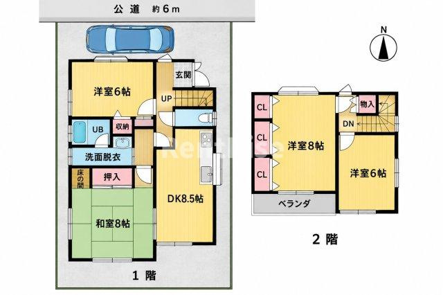 観音寺1丁目　戸建の間取り