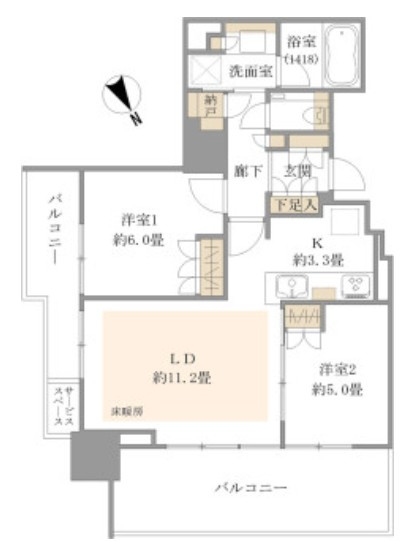 【間取り】 | プラウドタワー東池袋
