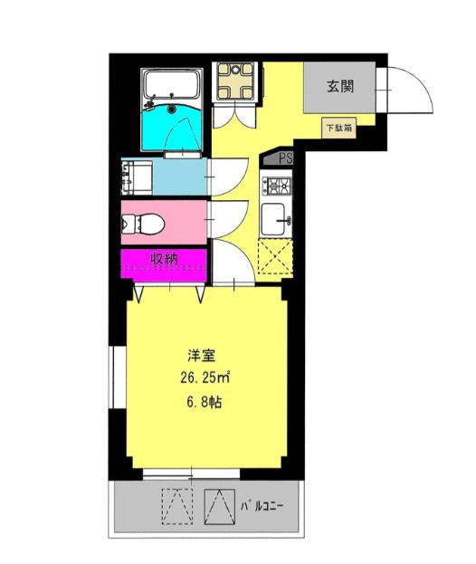 江東区高橋の賃貸マンションの間取り