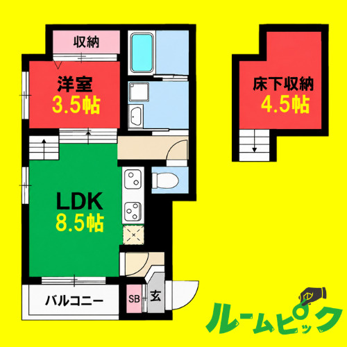 エトワールピア　名古屋市賃貸　仲介手数料無料の間取り
