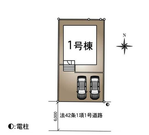 龍ケ崎市松ケ丘第7　新築戸建の区画図|敷地160.79㎡の整形地。駐車も余裕があり、暮らしやすい住まいです。