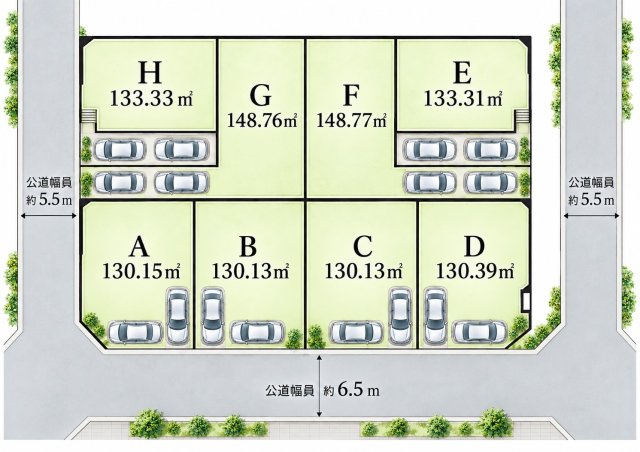 【区画図】 | ◆緑区鴨居6丁目　売地全8区画◆