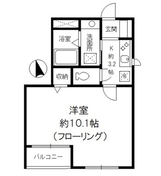 板橋区赤塚７丁目の賃貸マンションの間取り