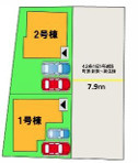 須惠町新原6期　1号棟の区画図