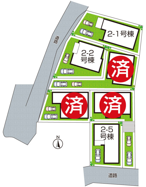池田市空港　第1期　新築一戸建ての区画図|全6区画