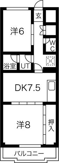 柵下マンションの間取り