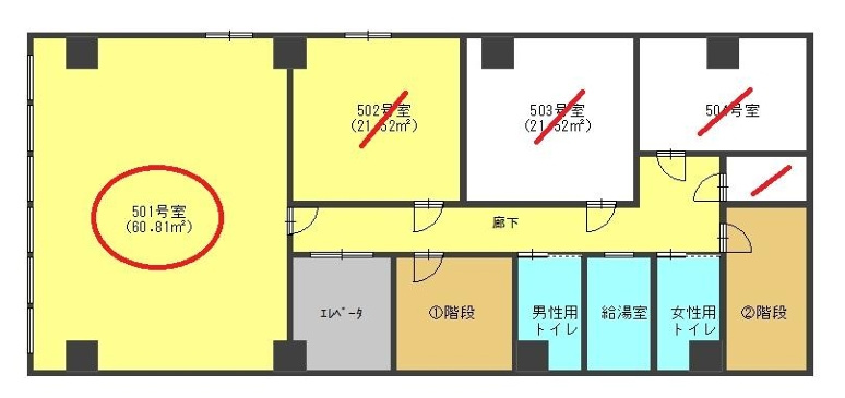 フクダ不動産堺筋本町ビルの間取り
