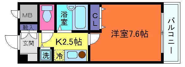 シャトラン弓木五番館の間取り