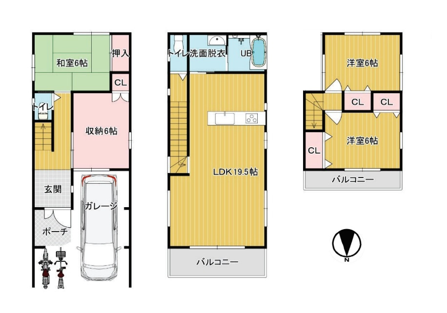 空清町　中古戸建の間取り