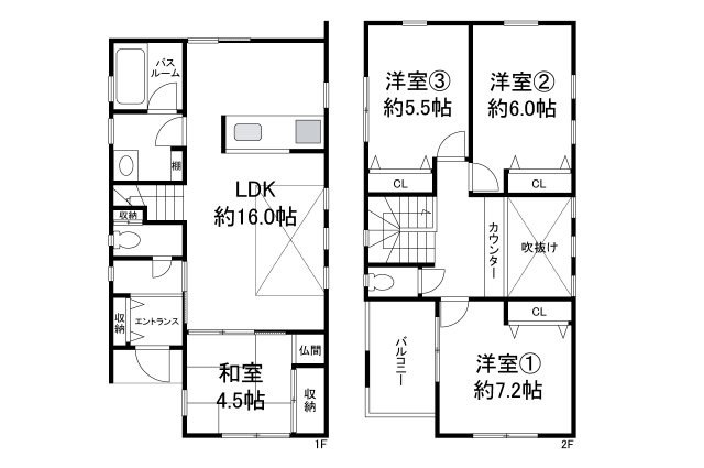 泉大津市森町2丁目の間取り|現状でのお引渡し。定額リフォームパック（オプション）利用可。詳細はお問合せください。
