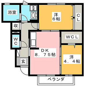 焼津市　一棟アパートの間取り