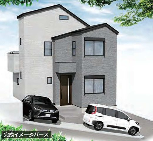 【横浜市保土ケ谷区上菅田町935-3新築戸建て】★仲介手数料無料★（上菅田笹の丘小学校・上菅田中学校）の外観パース