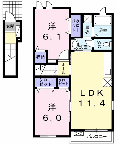 フルール　ベルの間取り