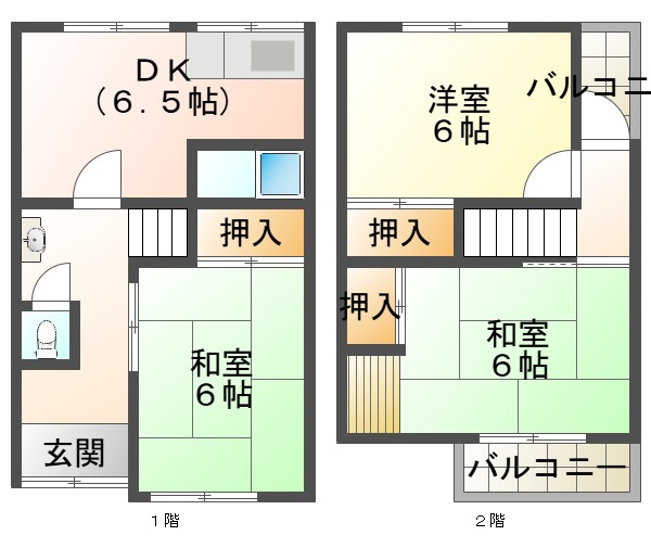 五色山３丁目戸建の間取り